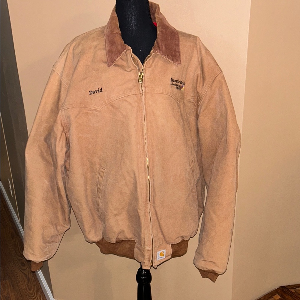 Vintage‎ Carhart J13 BRN Santa Fe Jacket Sandstone Quilted Flannel Lined XXL